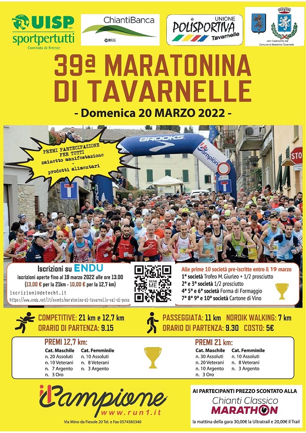 Locandina Maratonina Tavarnelle