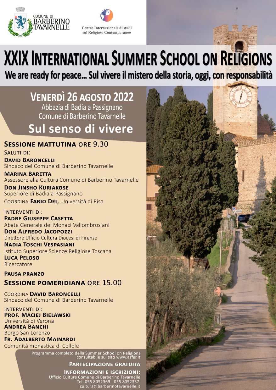 Locandina XXIX International Summer School on Religions
