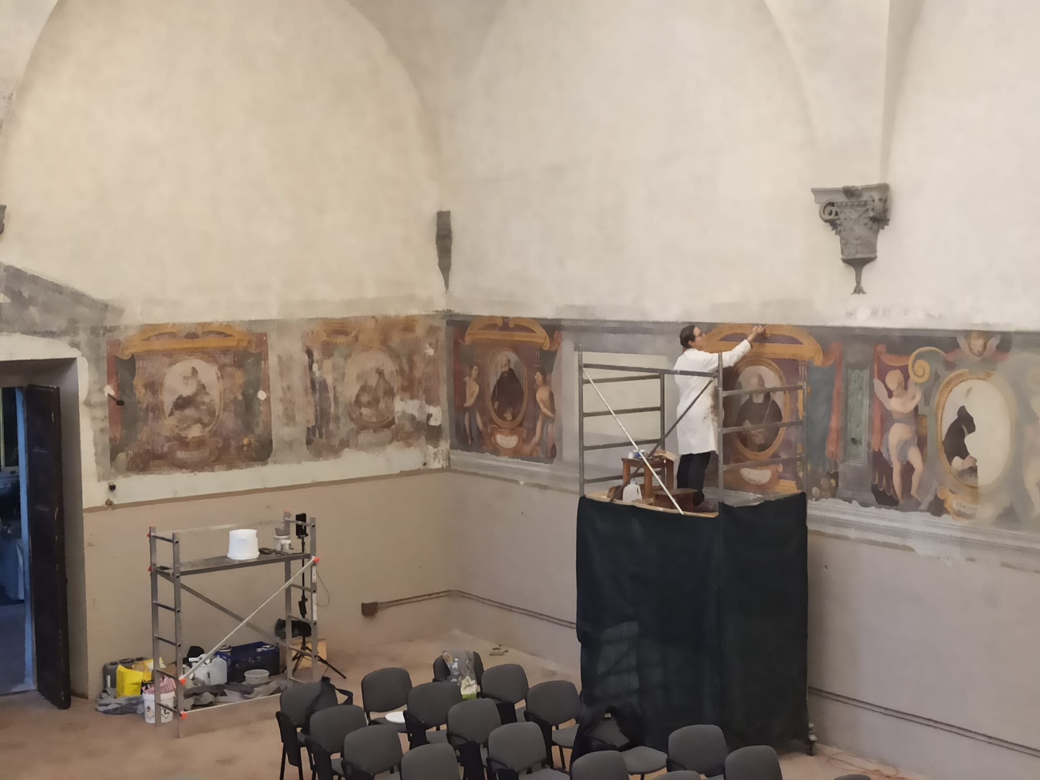 immagine restauro affreschi Veli Badia a Passignano_3