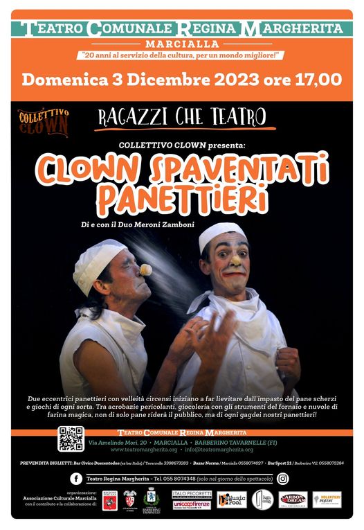 Locandina clown panettieri:teatro Marcialla
