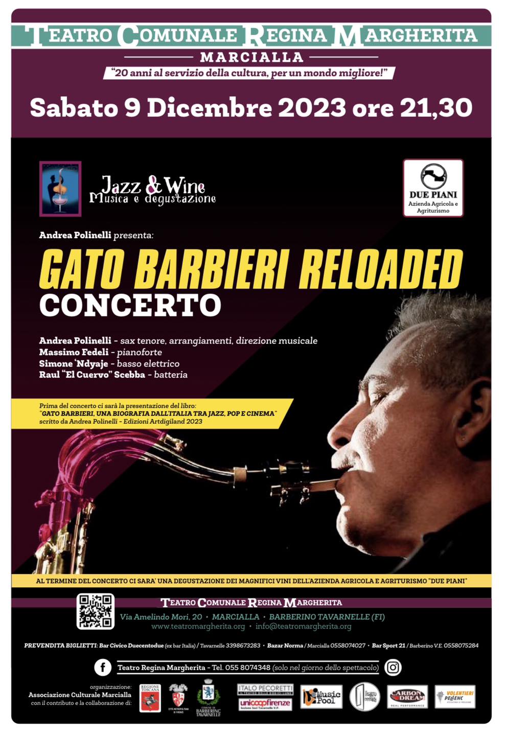Locandina concerto Gato Barbieri reloaded